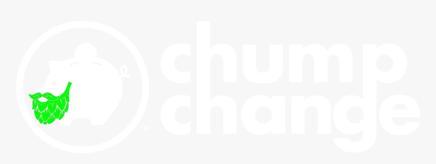 Chump Change Logo One Color White W Beard - Chump Change, HD Png Download