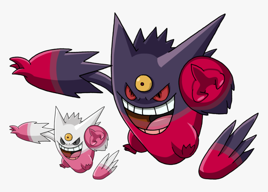 Transparent Gengar Png - Shiny Mega Gengar Back, Png Download