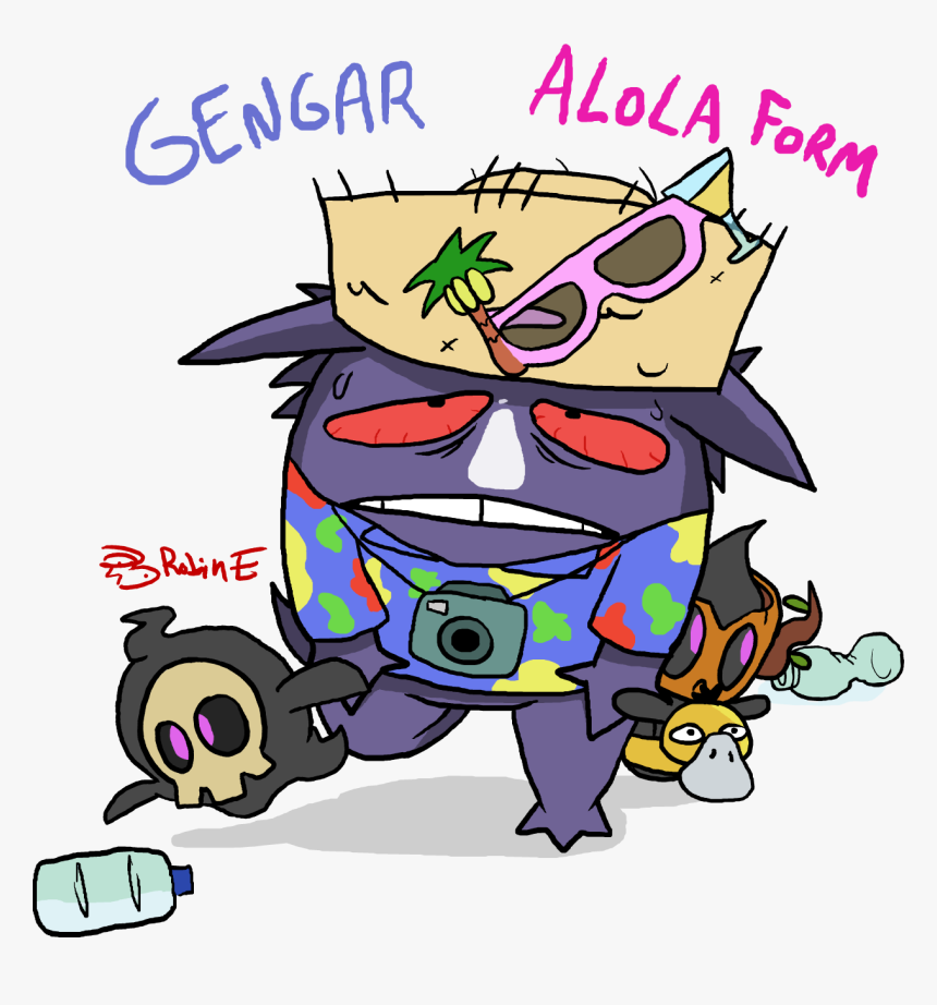 Transparent Gengar Png - Cartoon, Png Download