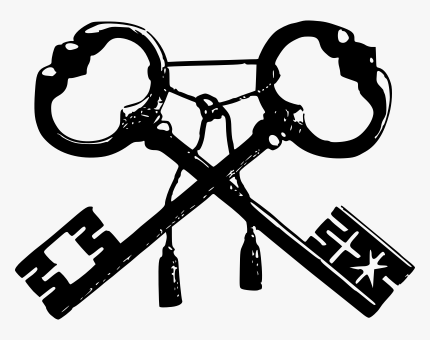 Two Skeleton Keys - Skeleton Key Black And White, HD Png Download