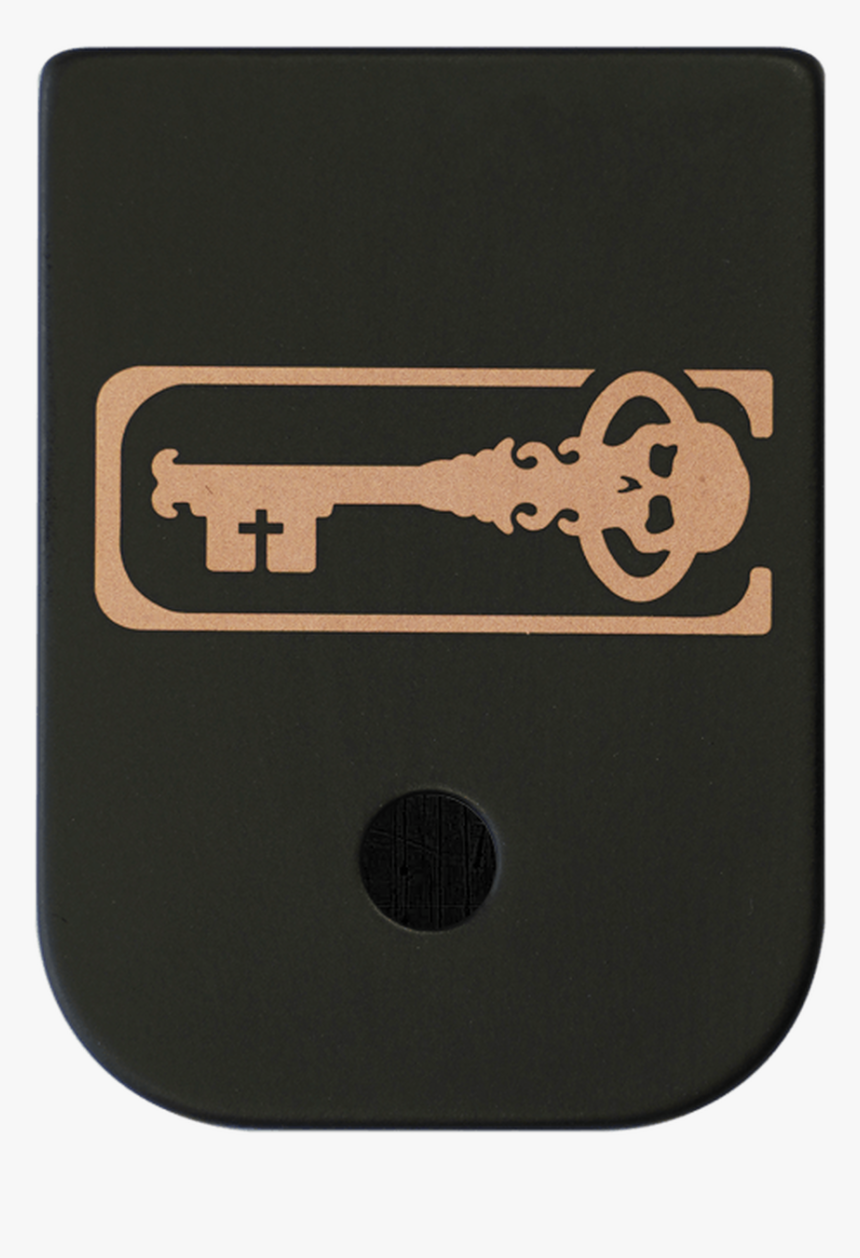 Skeleton Key Brass Black Traditional Finish Mag Plate, HD Png Download