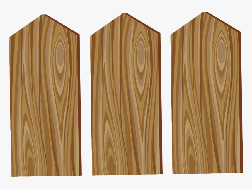 Fence Wood Floor Board - Plywood, HD Png Download