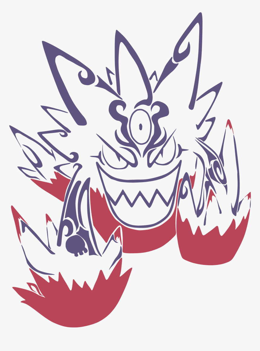 Mega Gengar By Telasra, HD Png Download