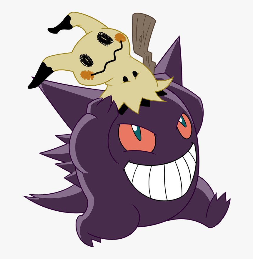 Image - Gengar And Mimikyu Art, HD Png Download