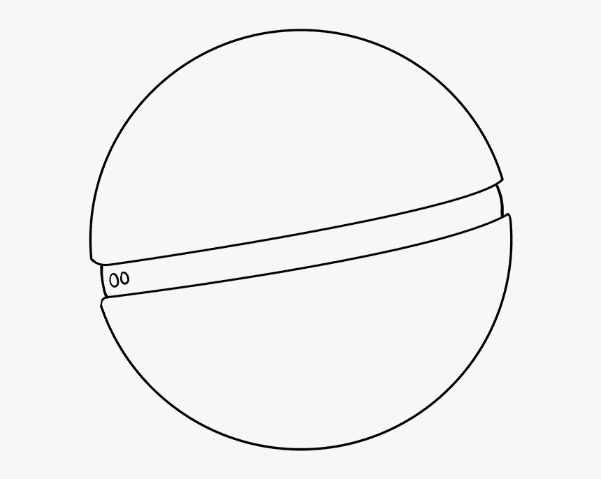 How To Draw Poke Ball - Ball Draw, HD Png Download