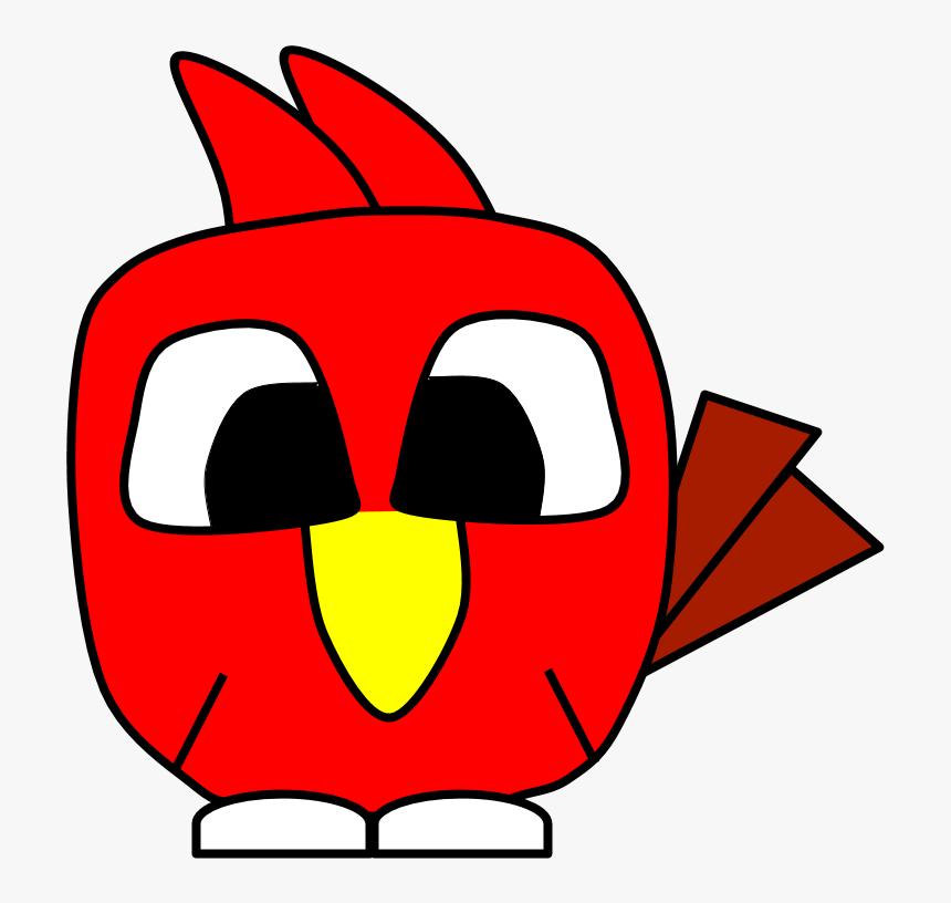 Cardinal, Big Eyes, Cartoon Animal, HD Png Download