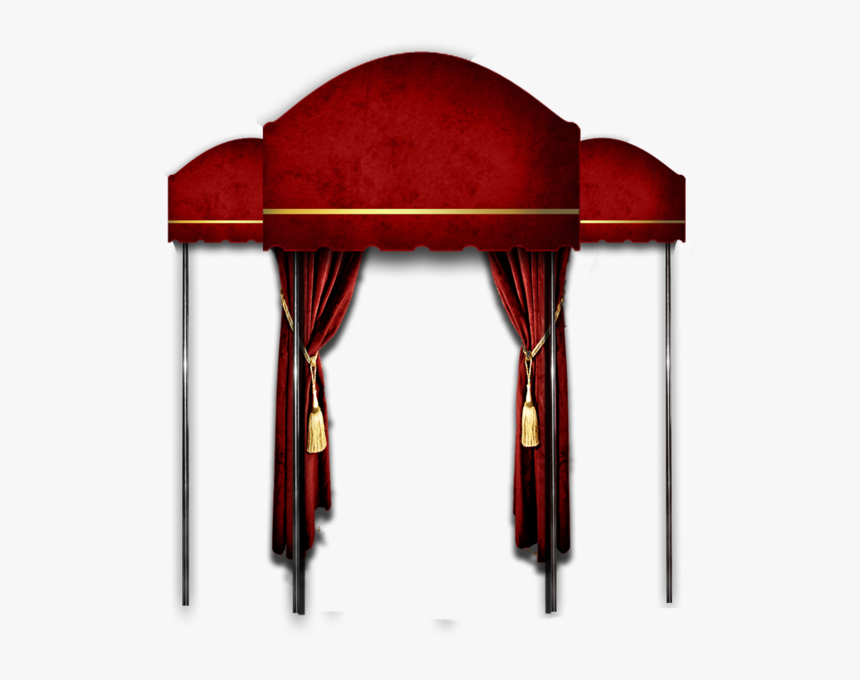 Red Curtain And Canopy Entrance - Red Curtain For Canopy, HD Png Download