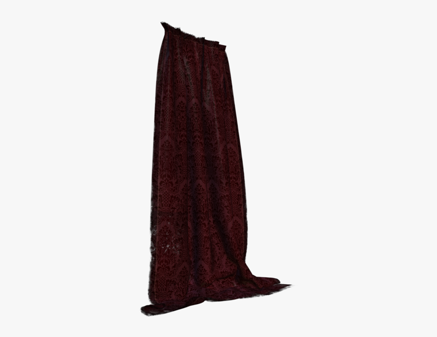 Deep Red Curtains Cut Curtains Side View Png Transparent Png