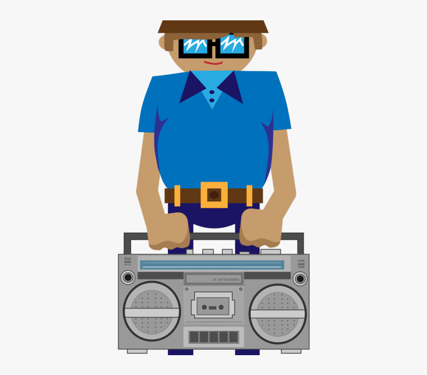 B-boy Boombox Vector Illustration & Gif - Illustration, HD Png Download