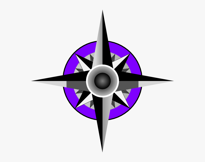 Compass Blue Rose Clip Art - Compass Vector Art Free, HD Png Download