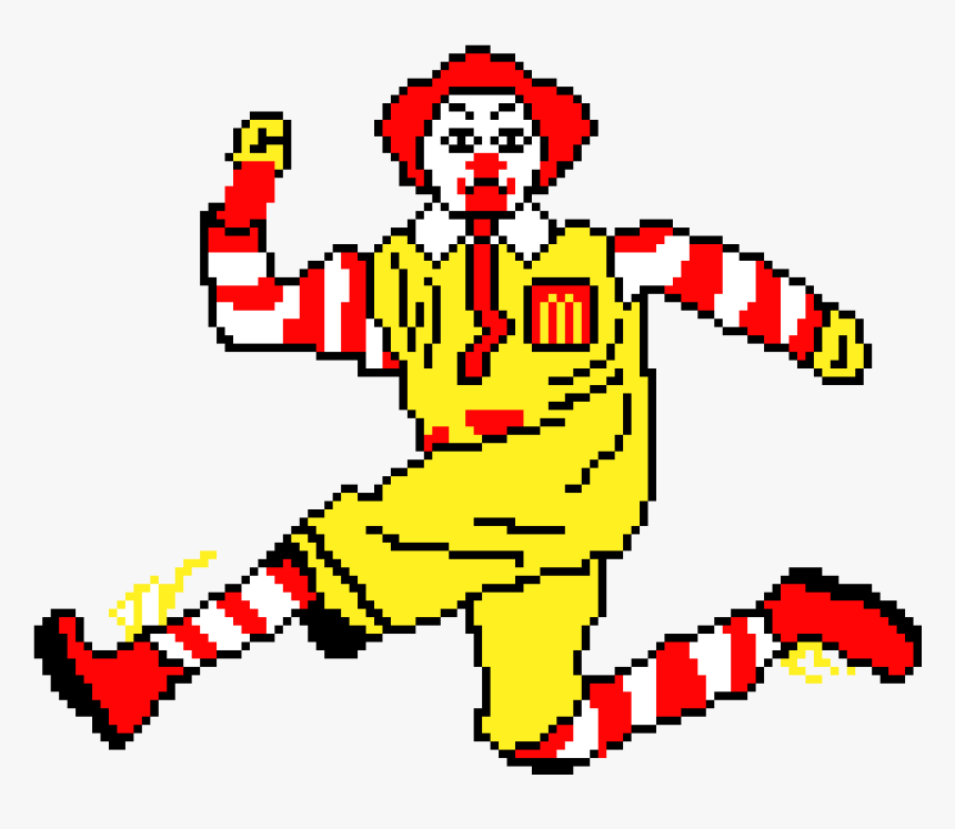 Mcdonalds Clipart Pixel Mcdonald Art Maker Transparent - Mcdonald Pixel Art, HD Png Download