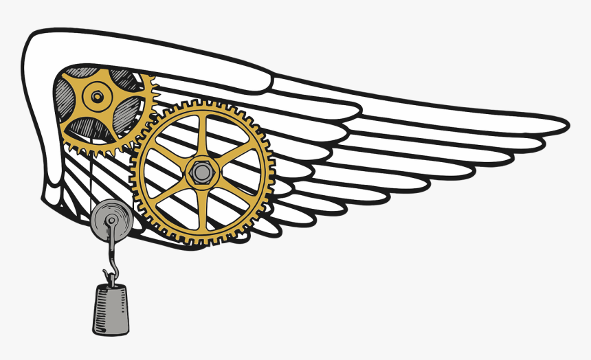 Steampunk, Wing, Gears, Machine - Steampunk Clip Art Vector, HD Png Download