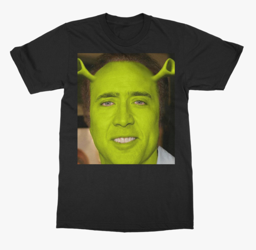 Nicolas Cage As Shrek ﻿classic Adult T-shirt - Nicolas Cage, HD Png Download