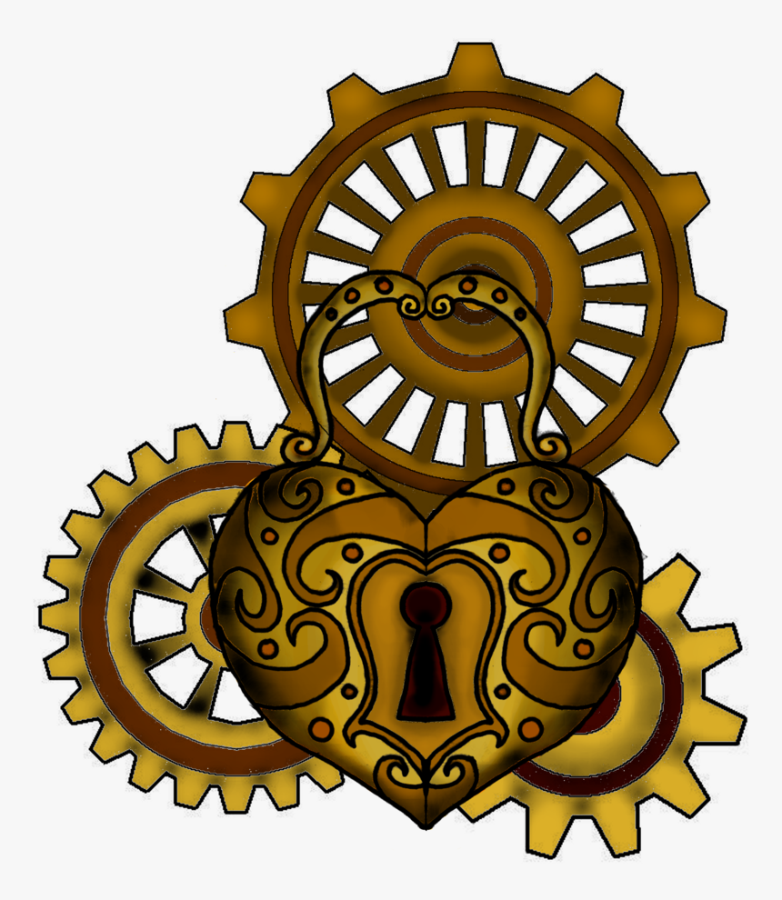 Drawing Gear Steampunk Design - Certified Climate Neutral, HD Png Download