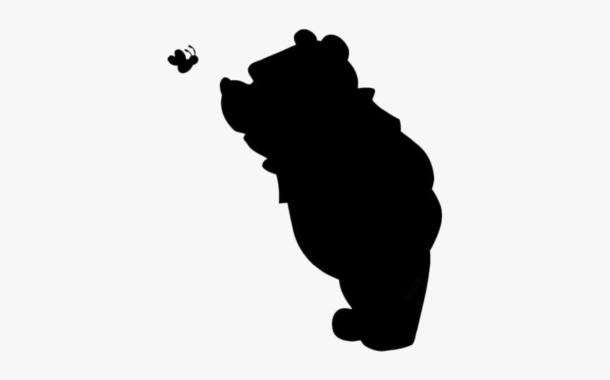 Transparent Winnie The Pooh Honey Bees Art, Winnie - Winnie The Pooh Silhouette Background, HD Png Download