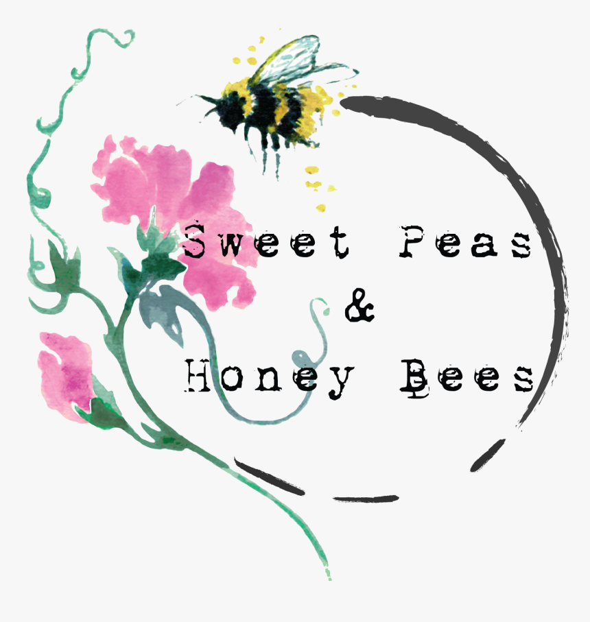 Sweet Peas & Honey Bees - Honey Bee On A Sweet Pea, HD Png Download