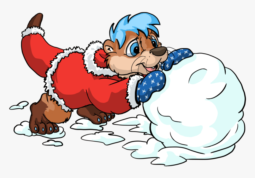 Snowball Fight Bouncy - Cartoon, HD Png Download