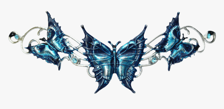 Blue Butterfly Hengeband - Anne Stokes Tiara, HD Png Download