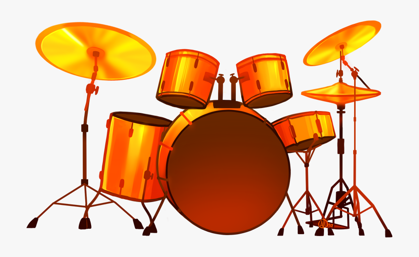 Orange Drum Set Png, Transparent Png
