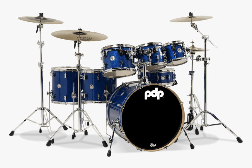 Pdcm2217bl - Concept™ Maple - Blue Sparkle - 7-piece - Drum Set 7 Piece, HD Png Download