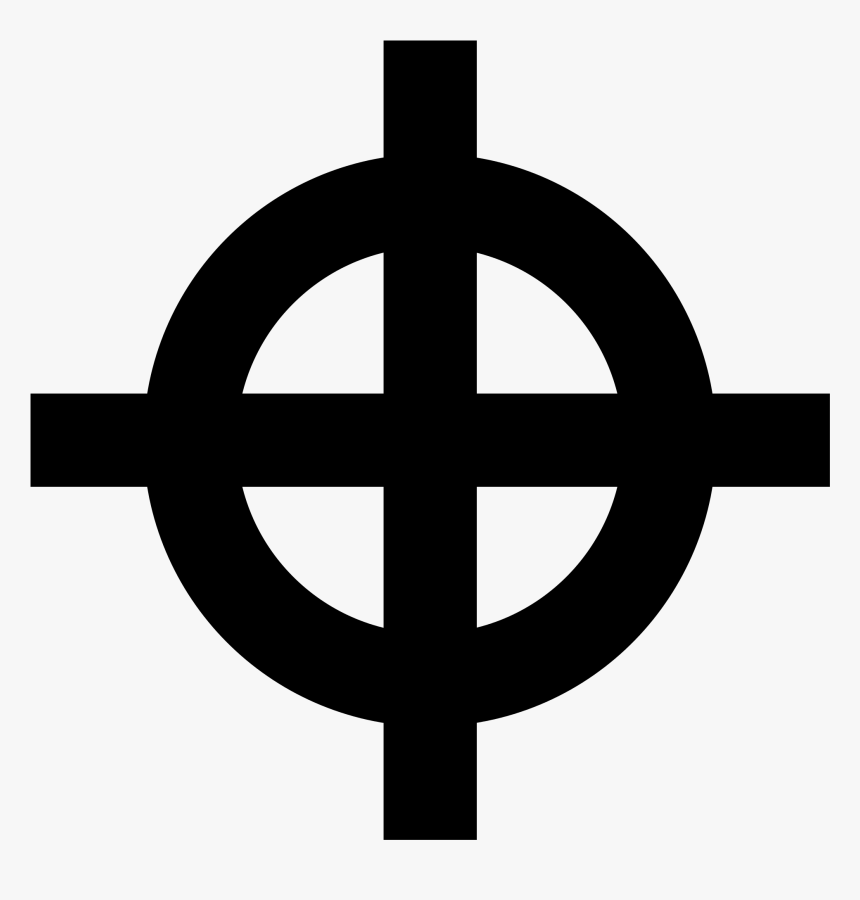 New Svg Image - White Supremacist Cross Tattoo, HD Png Download