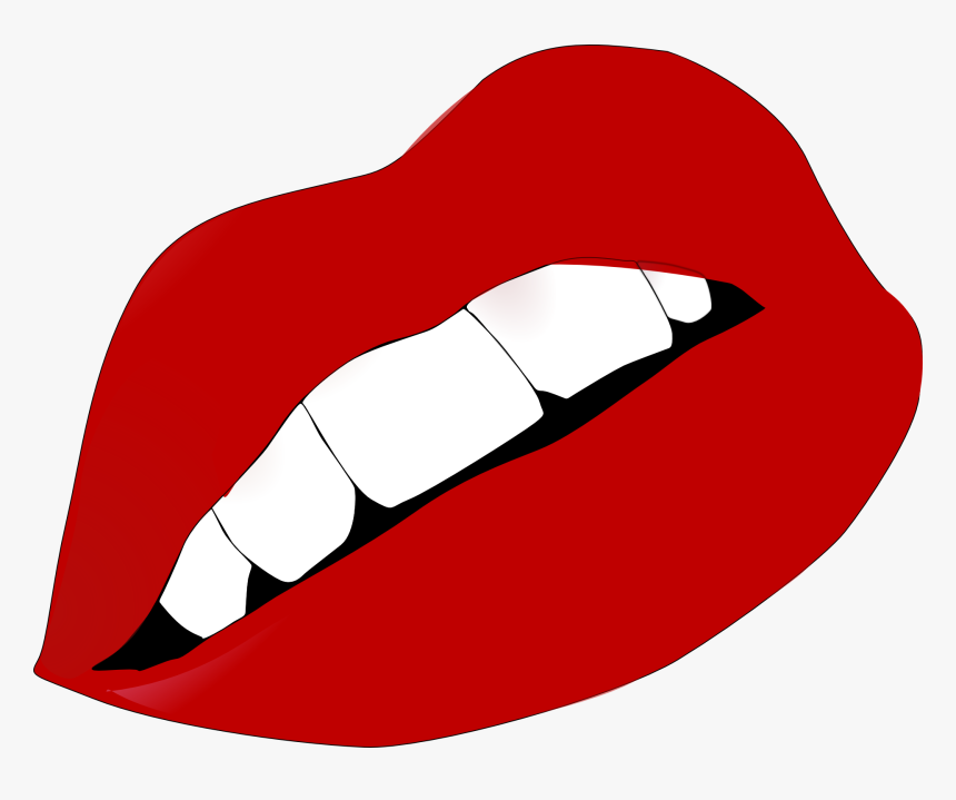 Lips Clipart Coloring Page - Red Lips Clip Art Free, HD Png Download