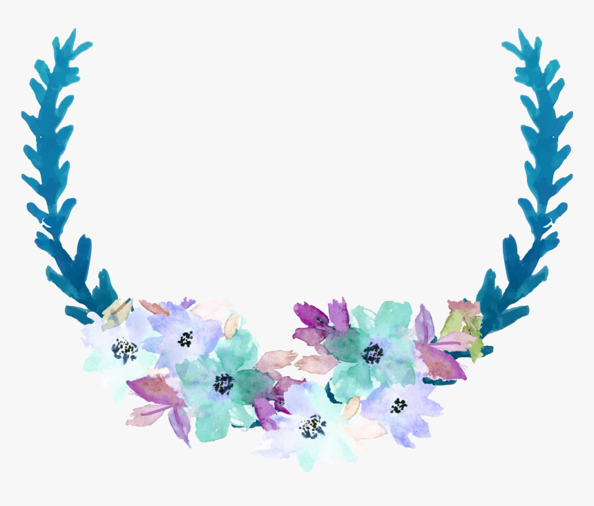 Blue Clip Art Blue Watercolor Flowers Transparent Background Hd Png Download Transparent Png Image Pngitem