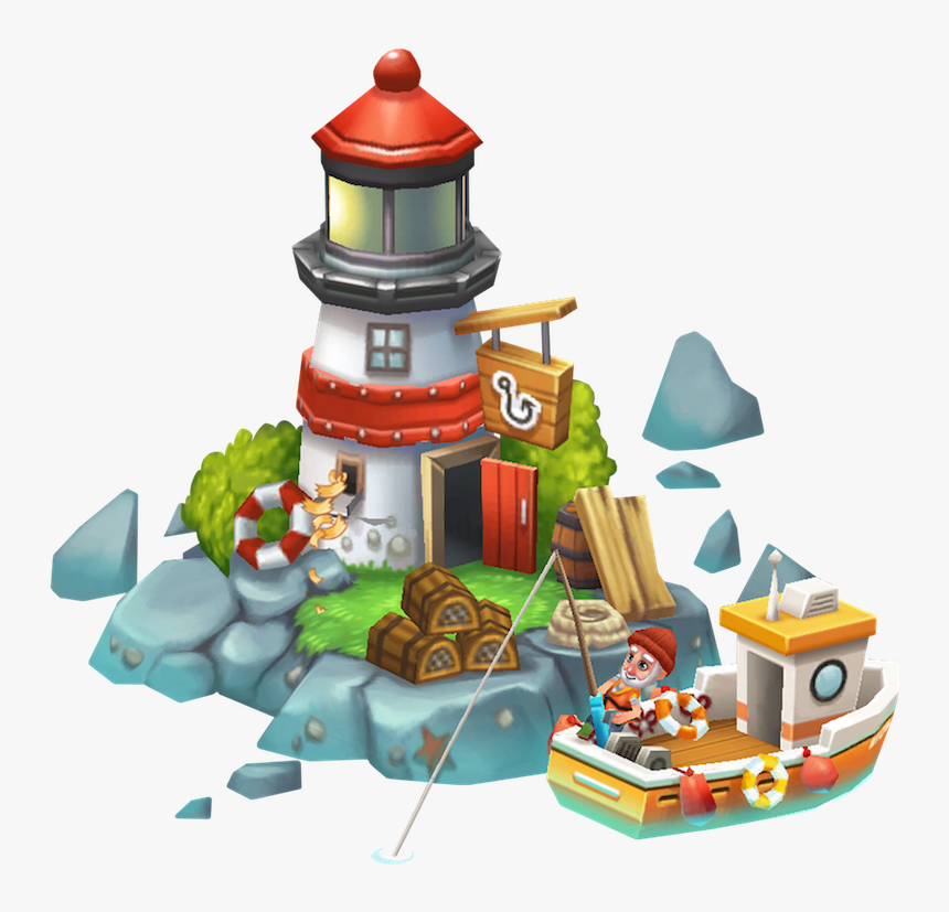 Lighthouse &amp - Boat - Lighthouse - Lighthouse, HD Png Download