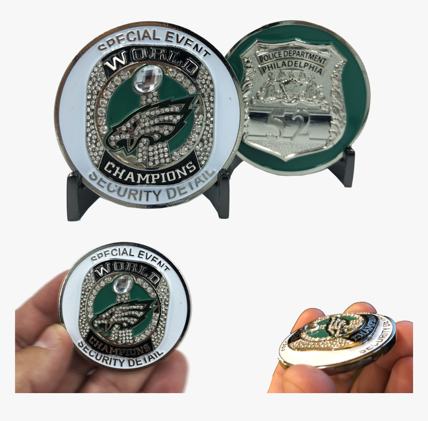 Philadephia Police Badge Eagles Super Bowl Ring With, HD Png Download