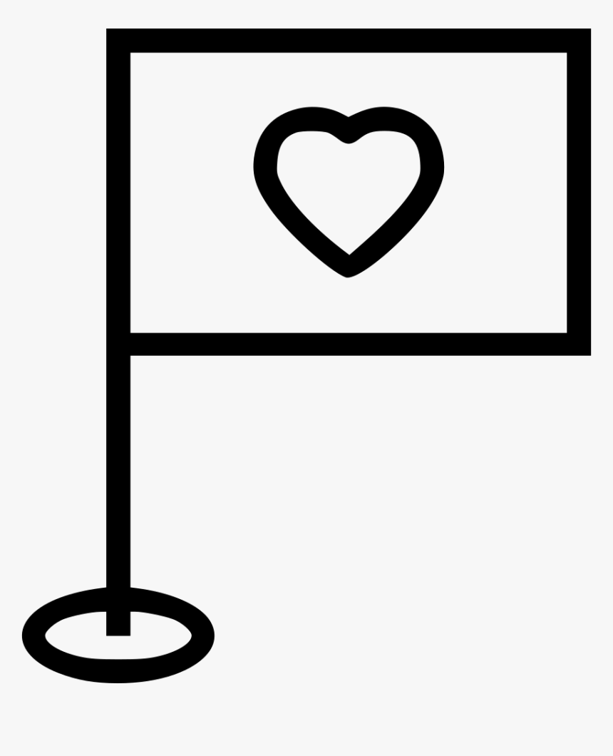 Flag Pole - Heart, HD Png Download