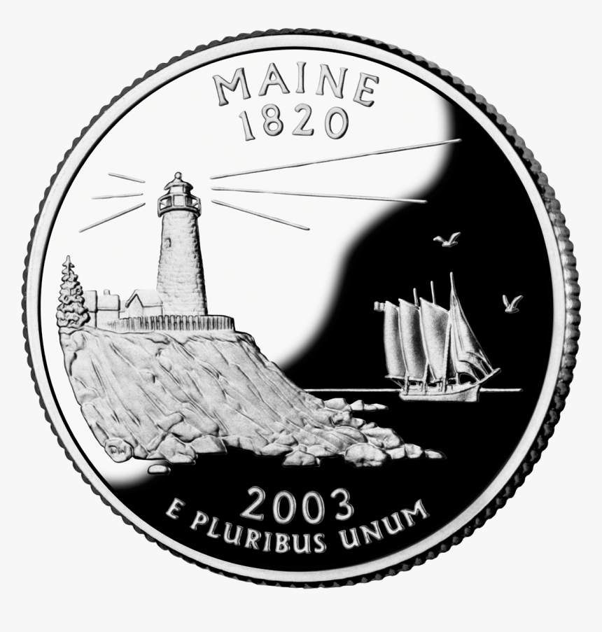2003 Me Proof - Maine State Quarter, HD Png Download