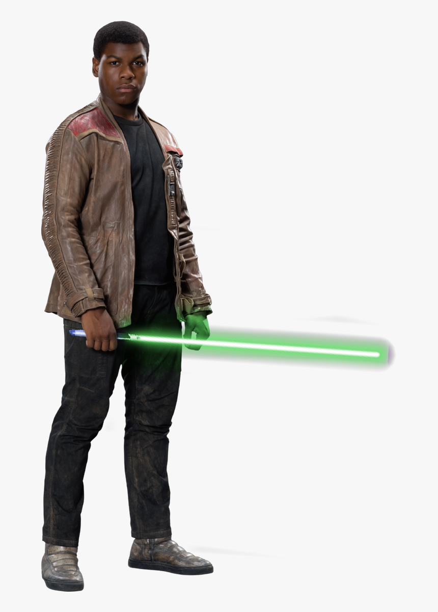 Luke Green Lightsaber Png - Finn Star Wars Transparent Background, Png Download