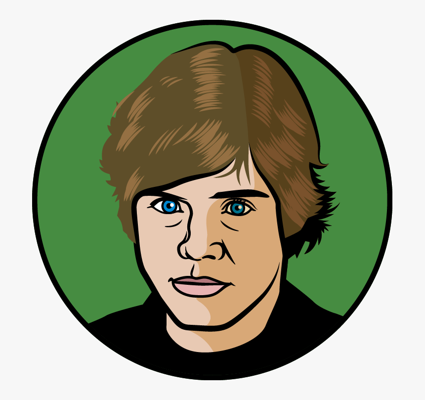 Attacking Midfielder, Central - Luke Skywalker Face Cartoon, HD Png Download