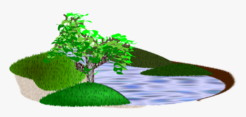 Pond, Lake, Nature, Grass, Natural, Tree, Scenery - Png Download Small Images Nature, Transparent Png