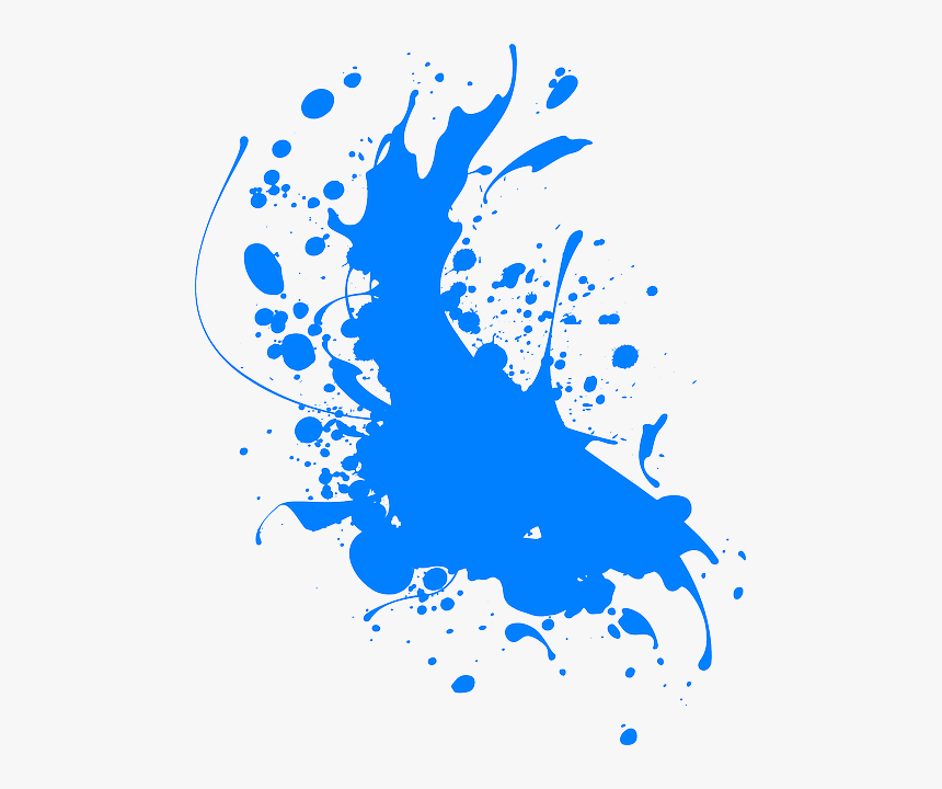 Blue Color Splash Png Blue Splatter Paint Transparent Background, Png Download , Transparent