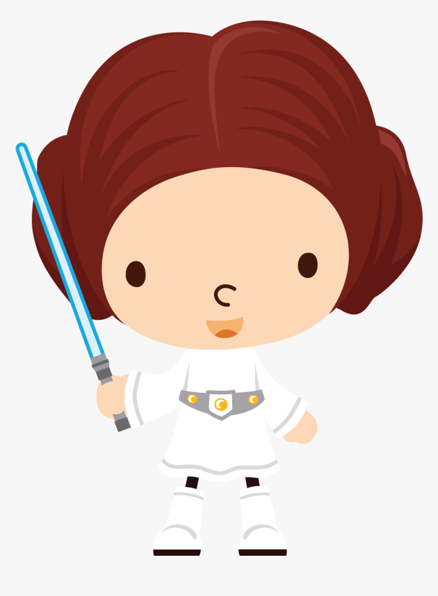 Luke Skywalker Clipart Princess Leia - Princess Leia Clipart, HD Png Download