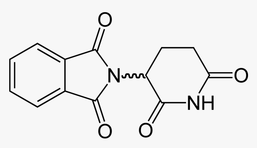 Thalidomide 2d Skeletal Wavy - Thalidomide Structure, HD Png Download