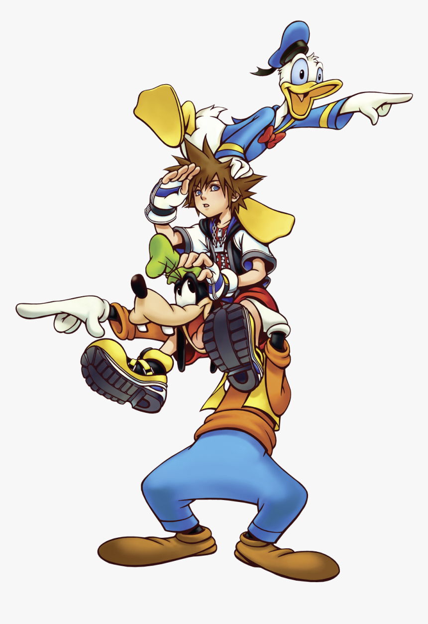 Kingdom Hearts Sora Donald Goofy, HD Png Download