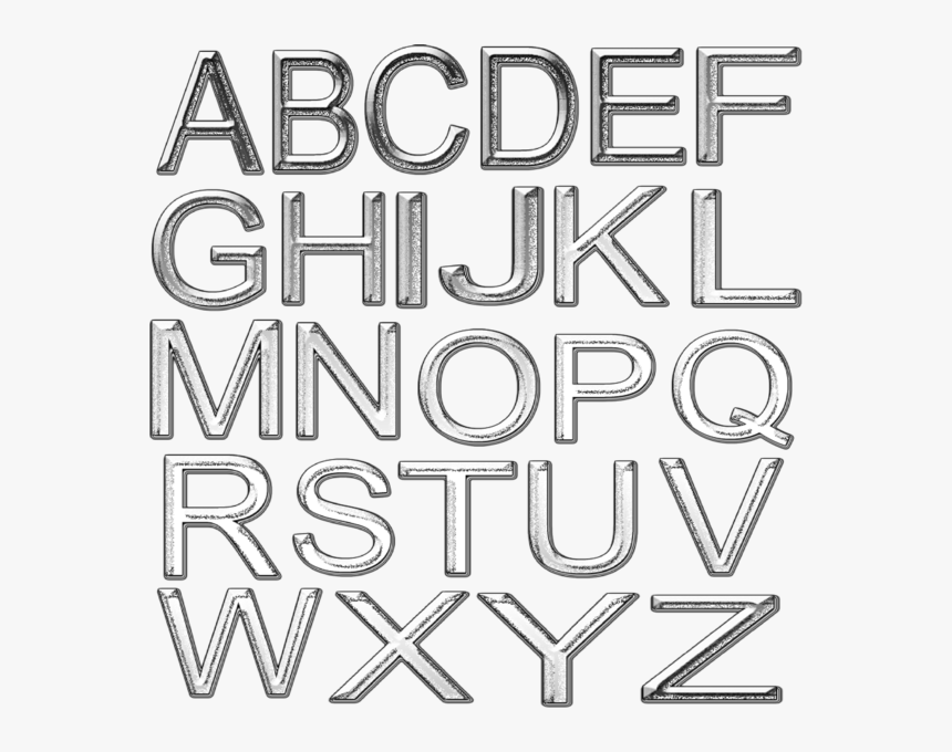 Chrome Alphabet Png, Transparent Png