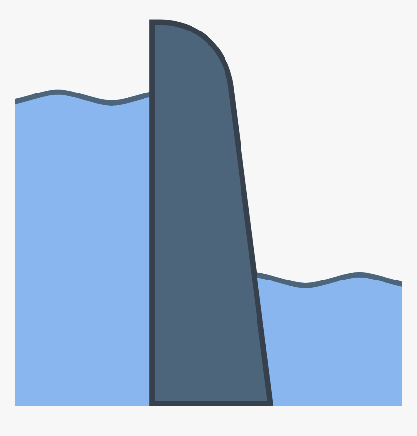 This Is An Image Of Two Sets Of Wavy Lines With A Dam, HD Png Download