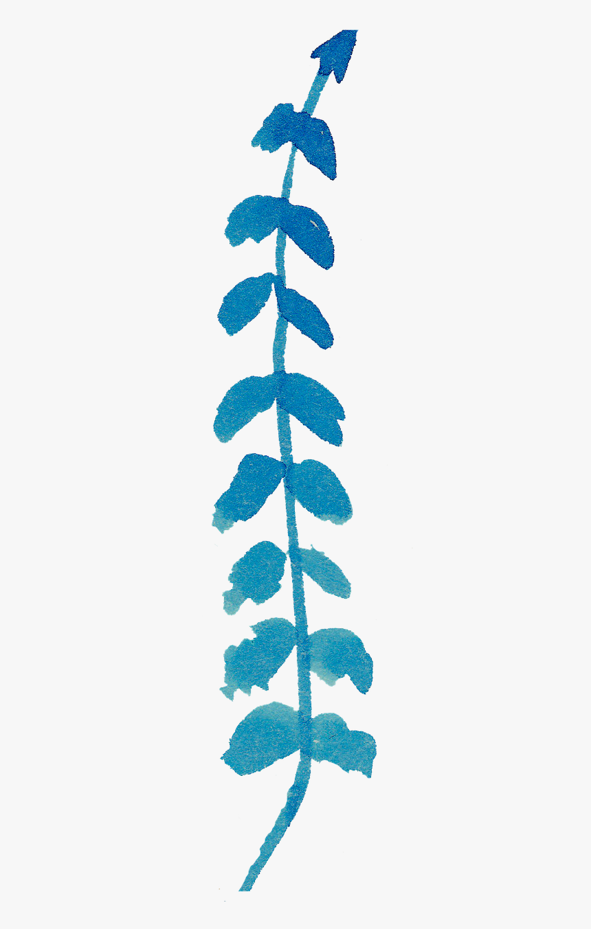 Hand Painted Watercolor Watercolour Free Picture - Watercolor Blue Leaf Png Transparent, Png Download