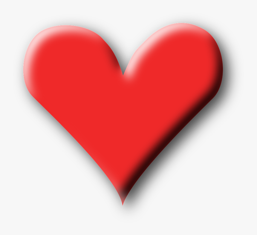 Rose Heart Cliparts 17, - Imagen De Corazón Con Sombra, HD Png Download