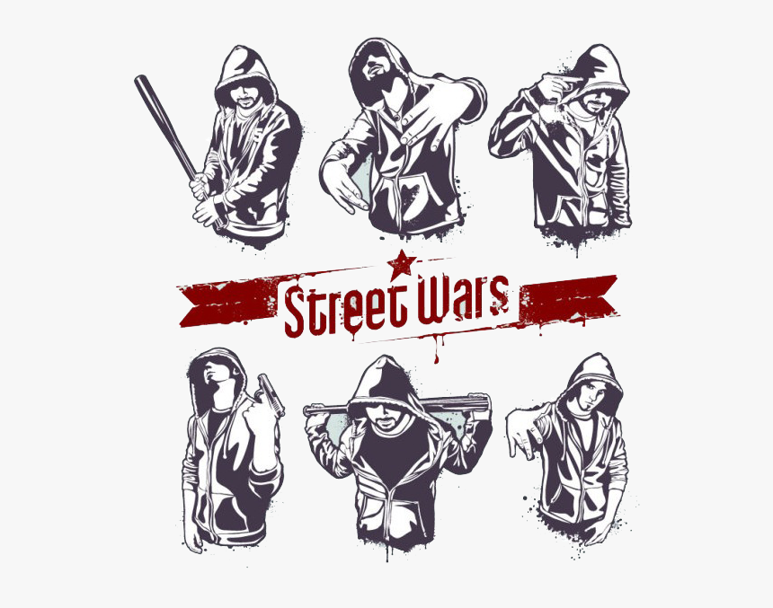 Gangster Silhouette Clip Art - Gangster Vector, HD Png Download