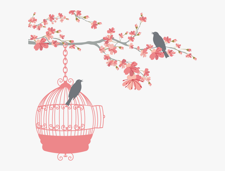Transparent Wedding Png Images - Floral Bird Cage Png, Png Download