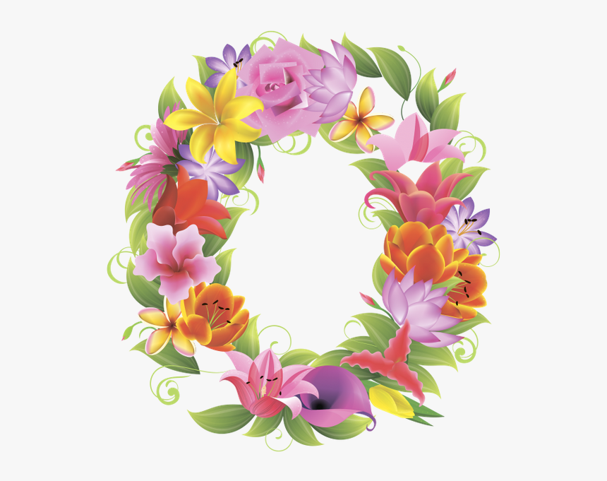 Английский Алфавит, Буква O, Цветочный Алфавит - Letter A Floral Design Png, Transparent Png