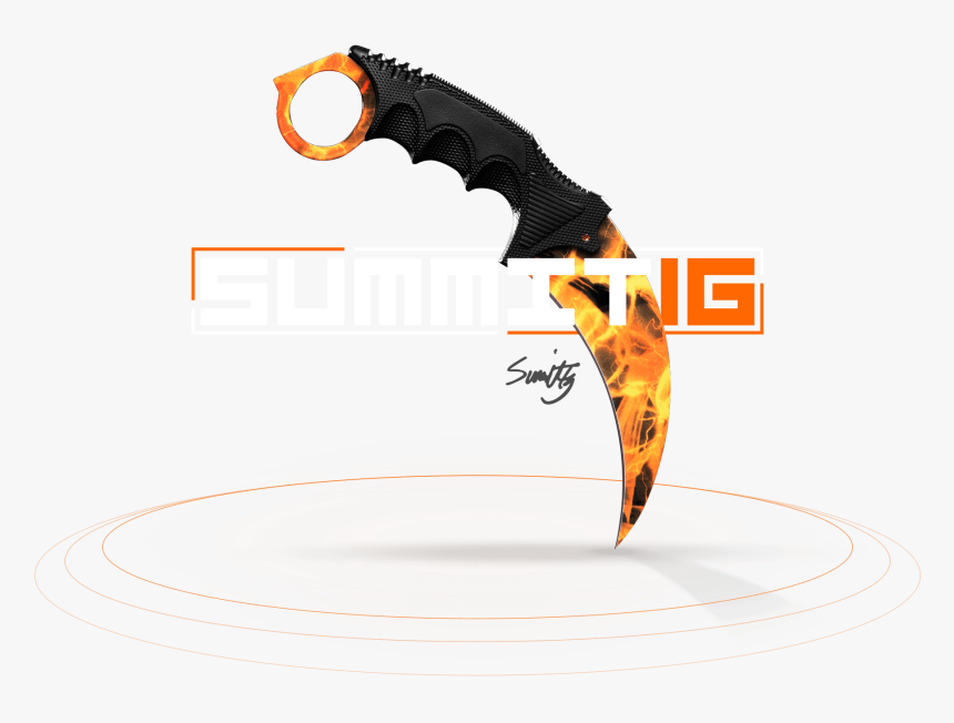 Transparent Csgo Knife Png - Summit1g Karambit Knife, Png Download