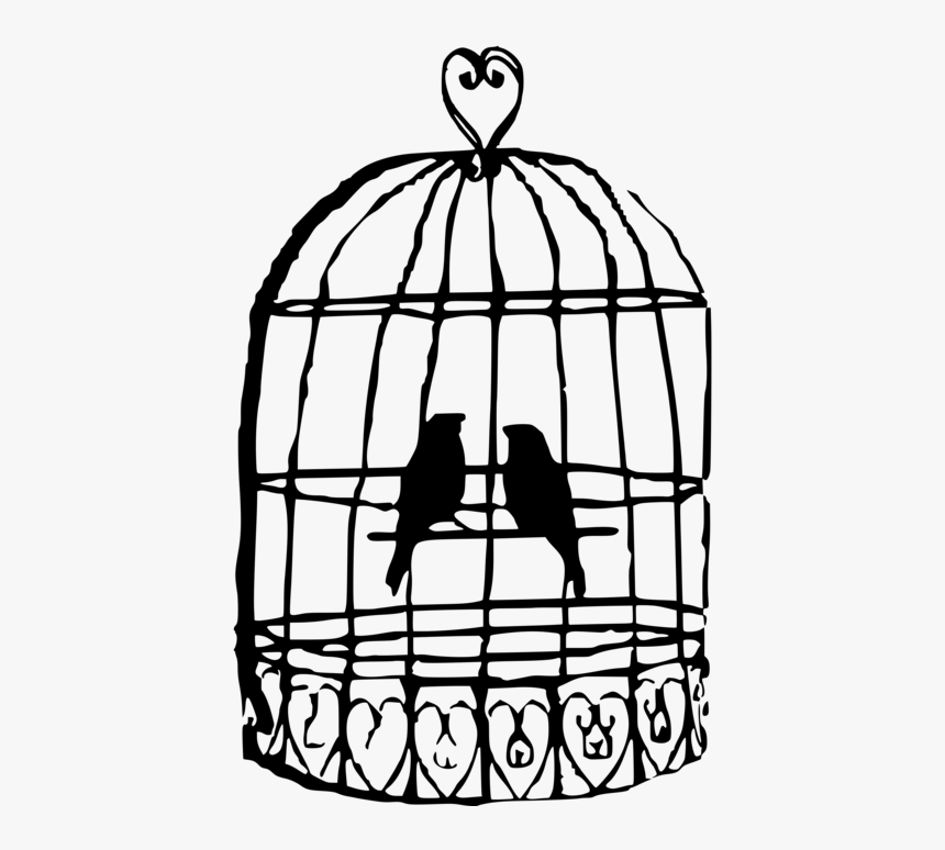 Birdcage Clip Art - Drawing Of A Birdcage, HD Png Download