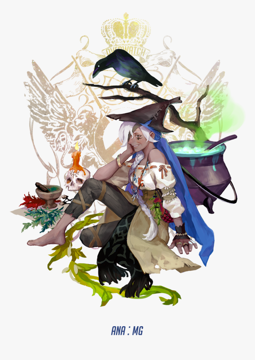 Ana Overwatch Fantasia - Overwatch Final Fantasy Au, HD Png Download