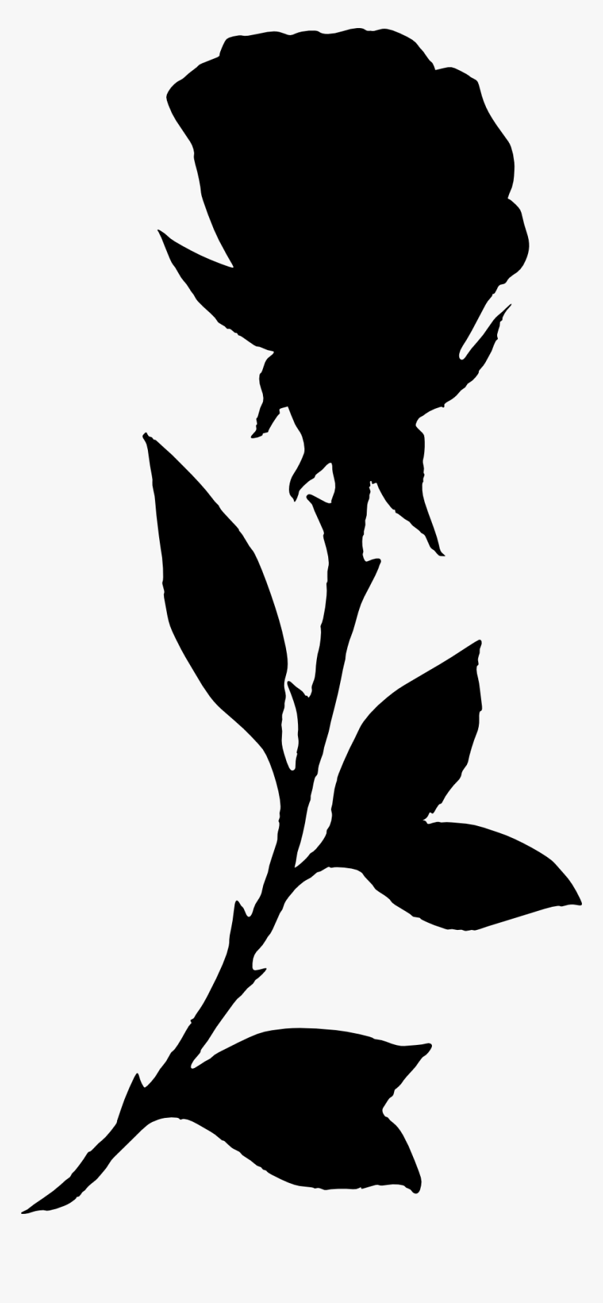 Rose Silhouette Transparent Background, HD Png Download