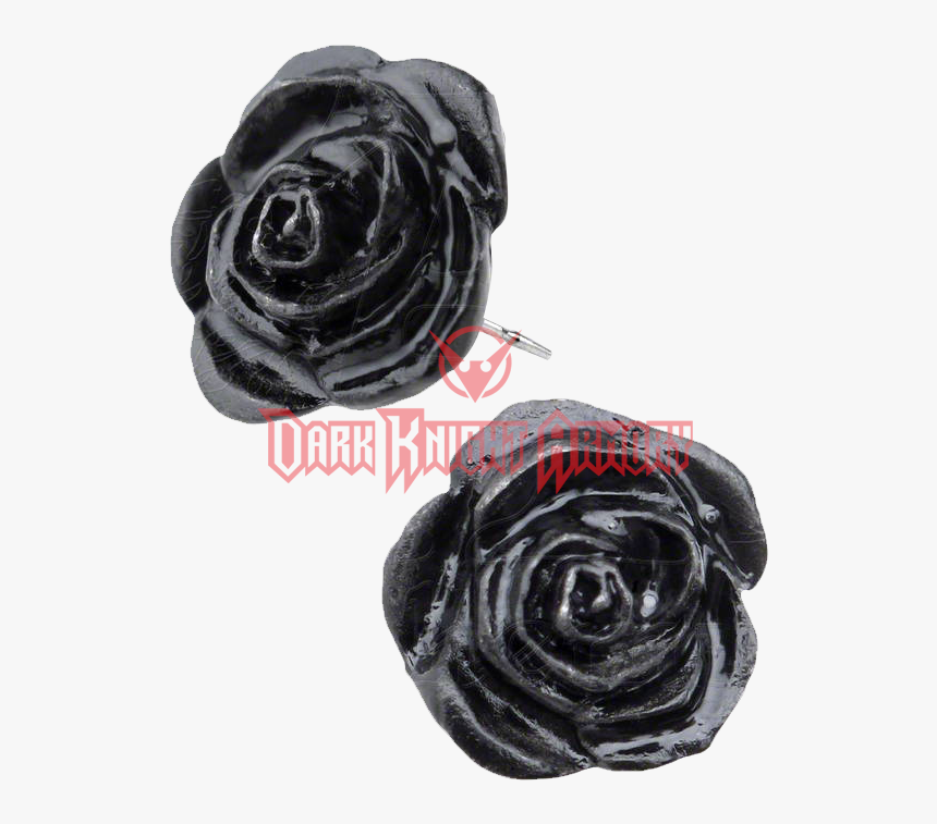 Black Rose Stud Earrings - Rose Earing, HD Png Download